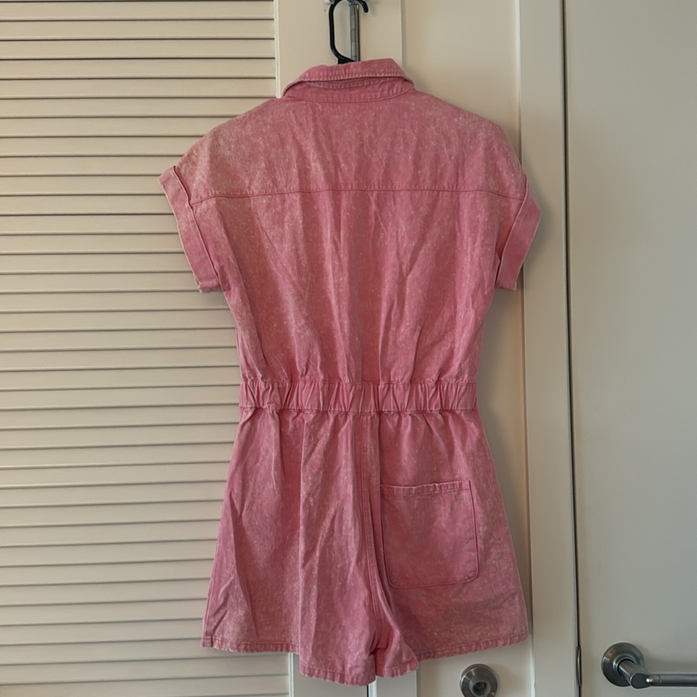 Pink Utility Romper - Picture 3 of 6